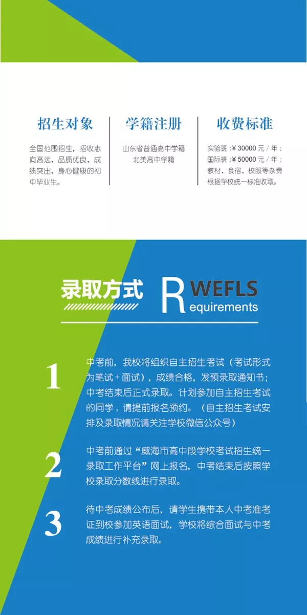 威海實(shí)驗(yàn)外國(guó)語(yǔ)學(xué)校招生
